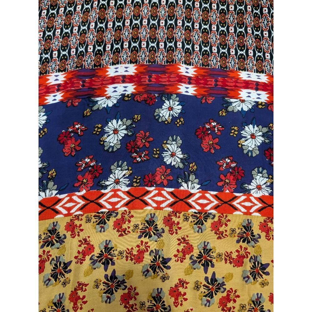 Ingear Resort Harem Jumpsuit L/XL Boho Wide Leg Romper Pockets Patchwork - Picture 11 of 11